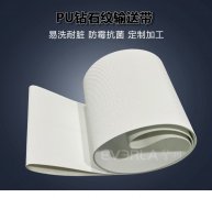 食品級(jí)白色PU鉆石紋輸送帶耐